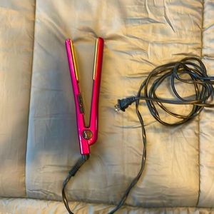 Gently used chi free air hot pink hair straightener
